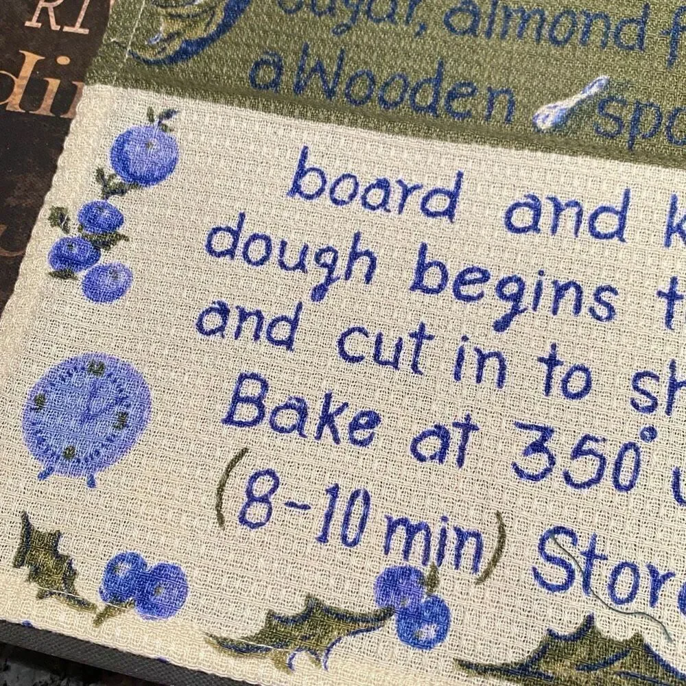 April Cornell Tea Kitchen Towel Shortbread Cookie Recipe